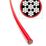 Cable Electro Galvanizado 7X7 Con Pvc Rojo