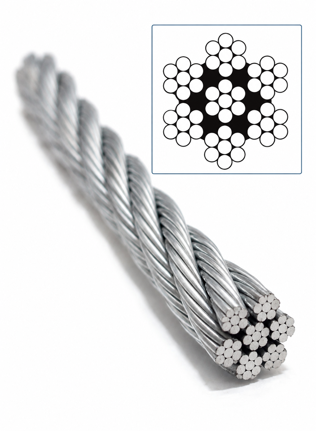 Cable de acero galvanizado 7x7 Cable Electro Galvanizado 7x7 - Imagen 1