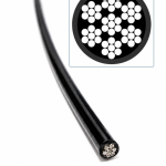 Cable Electro Galvanizado 7X7 Con PVC Negro